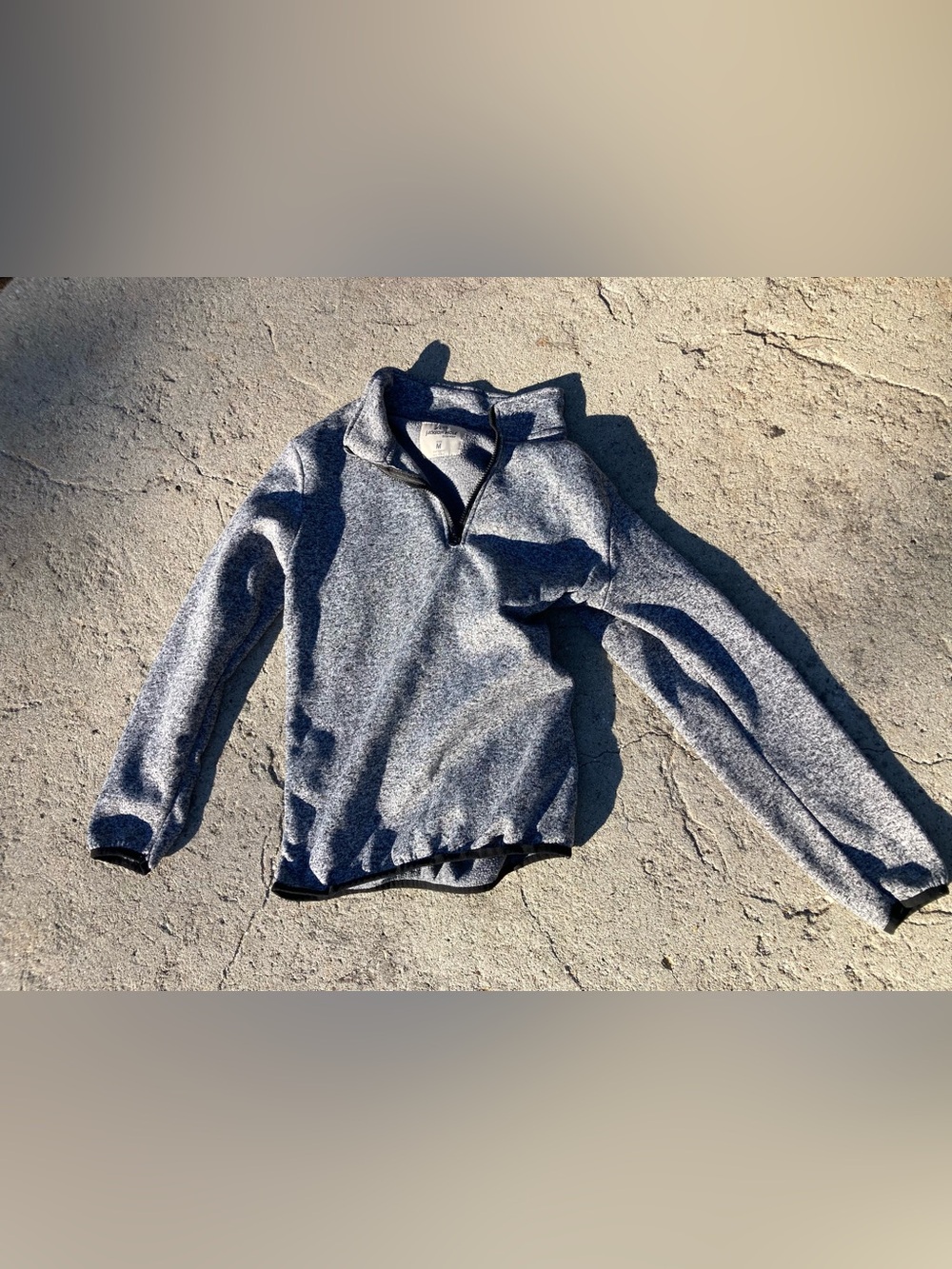 Men's Heather Gray Quarter-Zip Pullover Sweater